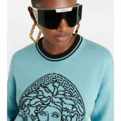 Versace Medusa Intarsia Cotton Sweater -Outlet Versace Store unnamed file 1982