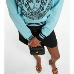 Versace Medusa Intarsia Cotton Sweater -Outlet Versace Store unnamed file 1983