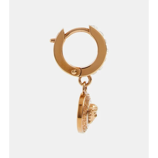 Versace Medusa Embellished Hoop Earrings 3 Versace Medusa Embellished Hoop Earrings