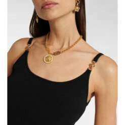 Versace Medusa Cutout Midi Dress -Outlet Versace Store unnamed file 2