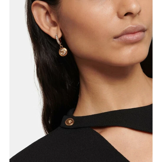 Versace Medusa Embellished Hoop Earrings 4 Versace Medusa Embellished Hoop Earrings - Image 2