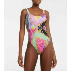 Versace I Ventagli Printed Swimsuit
