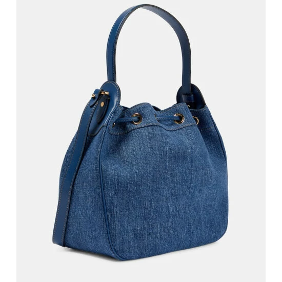 Versace Medusa Medium Denim Bucket Bag 5 Versace Medusa Medium Denim Bucket Bag - Image 3