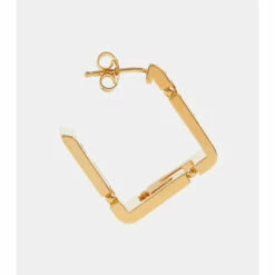 Versace Greca Square Hoop Earrings