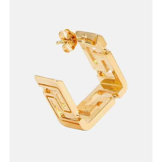 Versace Greca Square Hoop Earrings 6 Versace Greca Square Hoop Earrings - Image 4