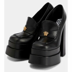 Versace Aevitas Leather Platform Loafer Pumps -Outlet Versace Store unnamed file 229
