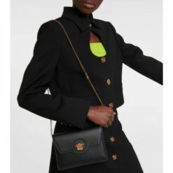 Versace La Medusa Leather Wallet On Chain