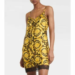Versace Barocco Silk Camisole Minidress