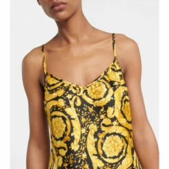 Versace Barocco Silk Camisole Minidress -Outlet Versace Store unnamed file 243