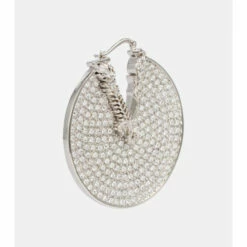Versace Virtus Crystal-embellished Hoop Earrings -Outlet Versace Store unnamed file 251