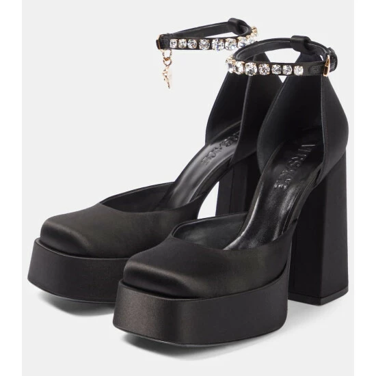 Versace Medusa Aevitas Satin Platform Pumps 6 Versace Medusa Aevitas Satin Platform Pumps - Image 4