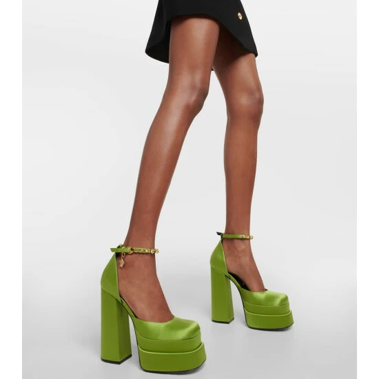 Versace Medusa Aevitas Satin Platform Pumps 5 Versace Medusa Aevitas Satin Platform Pumps - Image 3