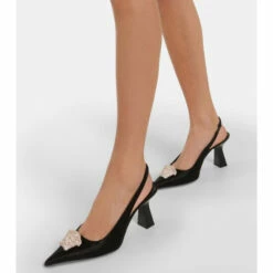 Versace La Medusa Satin Slingback Pumps -Outlet Versace Store unnamed file 282