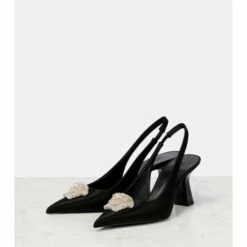 Versace La Medusa Satin Slingback Pumps -Outlet Versace Store unnamed file 283