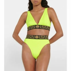 Versace Greca High-wasted Bikini Bottoms