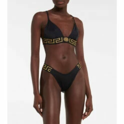 Versace Logo Bikini Top