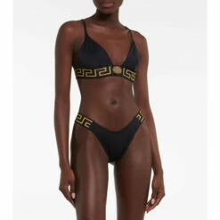 Versace Greca Low-rise Bikini Bottoms