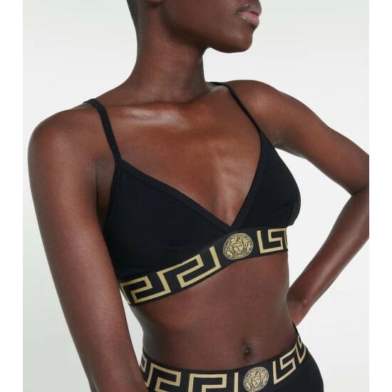 Versace Greca Border Cotton Bralette 3 Versace Greca Border Cotton Bralette - Image 2