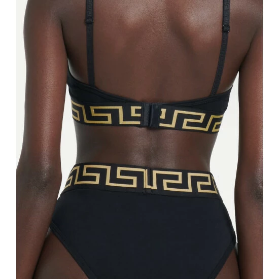 Versace Greca Border Cotton Bralette 4 Versace Greca Border Cotton Bralette - Image 3