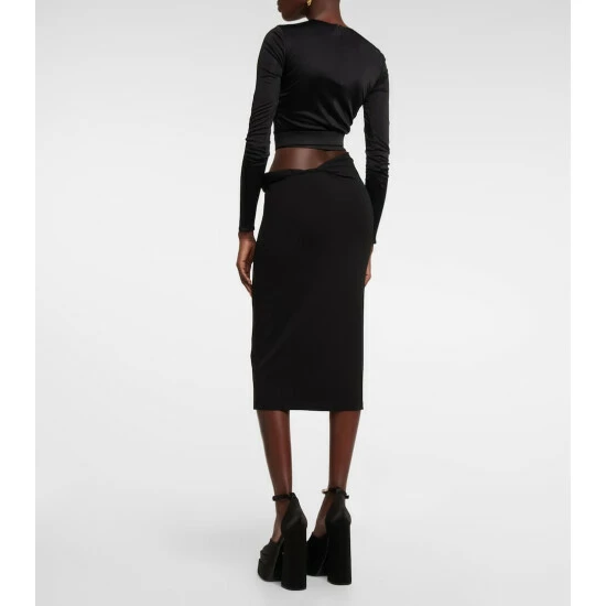 Versace Rolled High-rise Midi Skirt 4 Versace Rolled High-rise Midi Skirt - Image 2