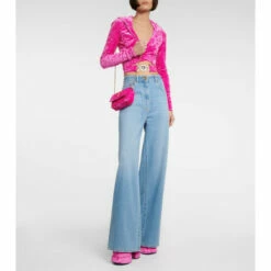 Versace Medusa Aevitas Velvet Platform Pumps