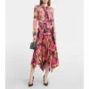 Versace Logo Orchid Pleated Midi Skirt -Outlet Versace Store unnamed file 328
