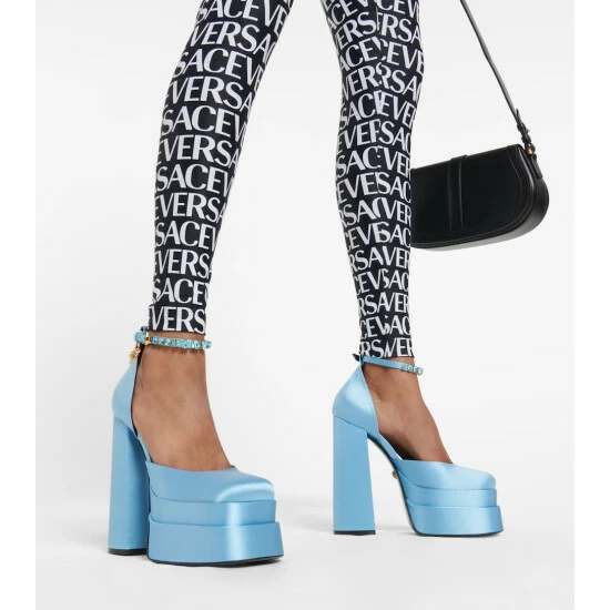 Versace Medusa Aevitas Satin Platform Pumps 5 Versace Medusa Aevitas Satin Platform Pumps - Image 3