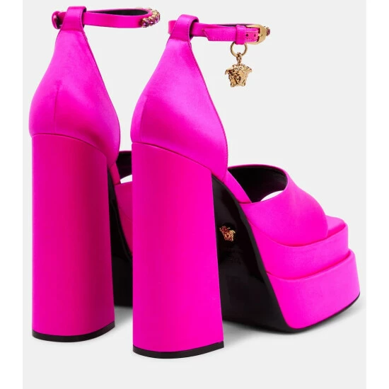 Versace Medusa Aevitas Satin Platform Sandals 4 Versace Medusa Aevitas Satin Platform Sandals - Image 2