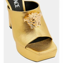 Versace Medusa Metallic Leather Platform Mules -Outlet Versace Store unnamed file 346