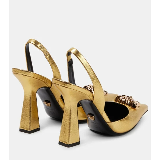 Versace La Medusa Leather Slingback Pumps 4 Versace La Medusa Leather Slingback Pumps - Image 2