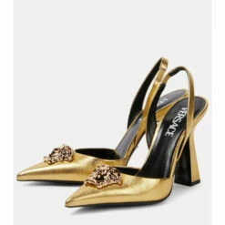 Versace La Medusa Leather Slingback Pumps 10 Versace La Medusa Leather Slingback Pumps -Outlet Versace Store unnamed file 350