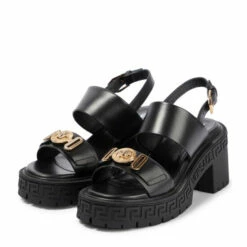 Versace Biggie Medusa Leather Sandals -Outlet Versace Store unnamed file 355