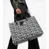 Versace La Medusa Canvas Tote Bag -Outlet Versace Store unnamed file 365