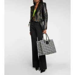 Versace La Medusa Canvas Tote Bag -Outlet Versace Store unnamed file 368