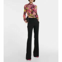 Versace Printed Silk Chiffon Blouse