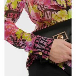 Versace Printed Silk Chiffon Blouse -Outlet Versace Store unnamed file 406
