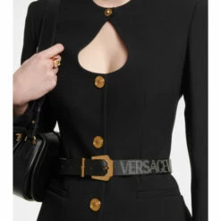 Versace Stud-embellished Leather Belt