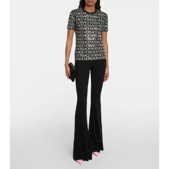 Versace Laced Leather Slingback Pumps 3 Versace Laced Leather Slingback Pumps