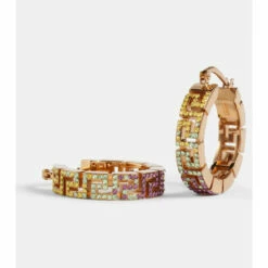 Versace Greca Crystal-embellished Hoop Earrings 8 Versace Greca Crystal-embellished Hoop Earrings -Outlet Versace Store unnamed file 44