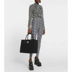 Versace La Medusa Cotton Canvas Tote Bag -Outlet Versace Store unnamed file 445