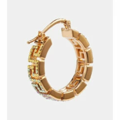 Versace Greca Crystal-embellished Hoop Earrings 9 Versace Greca Crystal-embellished Hoop Earrings -Outlet Versace Store unnamed file 45