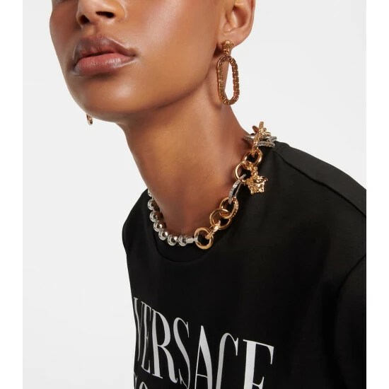 Versace Embellished Charm Necklace 4 Versace Embellished Charm Necklace - Image 2