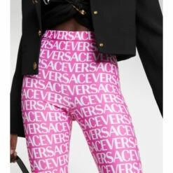 Versace Logo Printed Leggings -Outlet Versace Store unnamed file 501