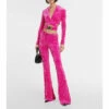Versace Flared Velvet Pants -Outlet Versace Store unnamed file 51