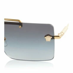 Versace Embellished Rectangular Sunglasses