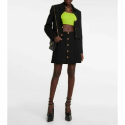 Versace La Greca Medusa Jacquard Crop Top