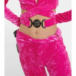 Versace Flared Velvet Pants -Outlet Versace Store unnamed file 53