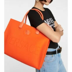 Versace La Medusa Canvas Tote Bag -Outlet Versace Store unnamed file 558