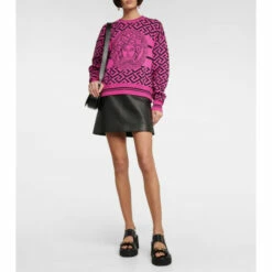 Versace La Greca Wool And Cotton Sweater
