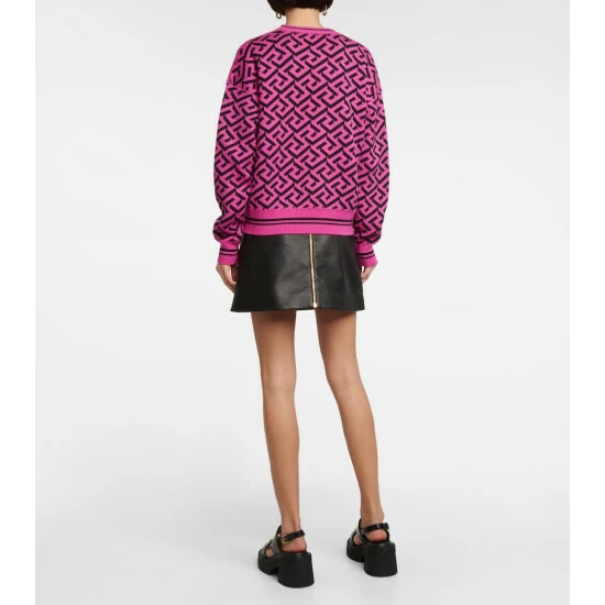 Versace La Greca Wool And Cotton Sweater 4 Versace La Greca Wool And Cotton Sweater - Image 2